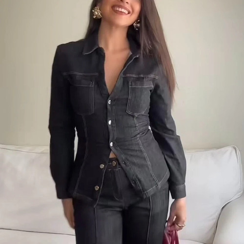 Camicia denim aderente zara - camicia,
