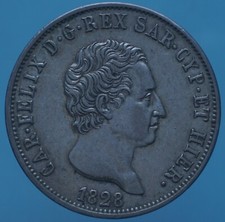 CARLO FELICE 5 LIRE 1828