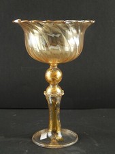 VINTAGE TIPETTO DEL DOGE CALICE MURANO VETRO SOFFIATO ARTISTICO COLLEZIONE A196