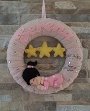 Ghirlanda fiocco nascita bimba