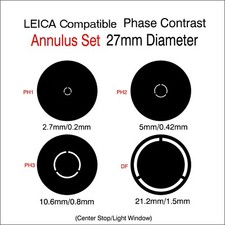 Set contrasto di fase diametro 27 mm compatibile con microscopio LEICA