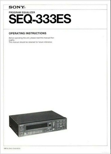 Sony seq 333es - sony, equalizzatore