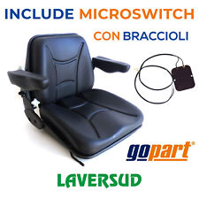 Sedile con Molleggio + Braccioli Trattore Cingolato Muletto e Carrello Elevatore