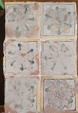 Sei mattonelle antiche '500 su pannello