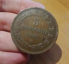 5 BAIOCCHI 1854 ROMA - STATO