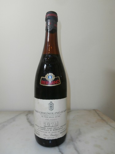 Bottiglia vino bersano 1974 - vino,
