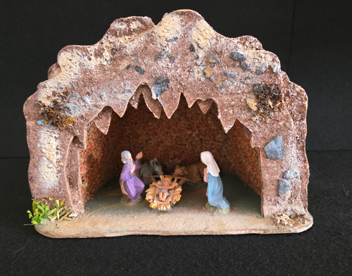 Vintage presepe natività con - vintage,