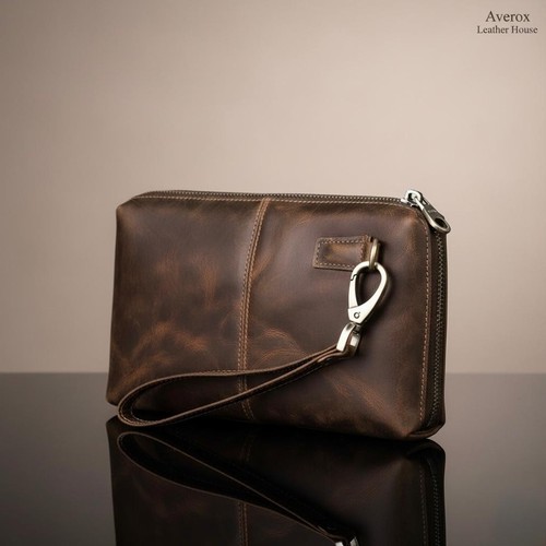 Portafoglio pochette vera