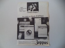 advertising Pubblicità 1966 ZOPPAS LAVATRICE/LAVASTOVIGLIE/FRIGORIFERO