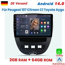 2+64 GB autoradio Carplay Android GPS navigatore per Peugeot 107 Citroen C1 Toyota Aygo