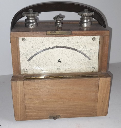 Amperometro vintage con cassa - vintage,