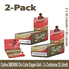 2x Cartine Smoking Oro Gold