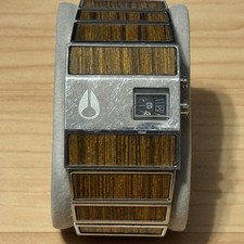 Orologio Uomo Analogico Nixon The Rotolog Direct Time Technology Grana Legno Teak FUNZIONANTE
