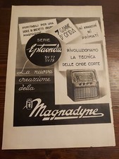VINTAGE PUBBLICITA' - RADIO MAGNADYNE SERIE EPTAONDA - TACHEOMETRO SALMOIRAGHI
