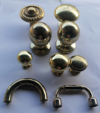 Stock 9 pomoli pomelli maniglie x mobili cassetti varie misure ottone lucido