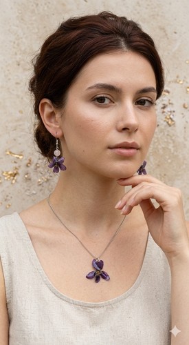 Orecchini violette selvatiche - violette,
