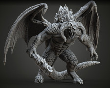 Miniatura di Balrog in resina grigia 10k