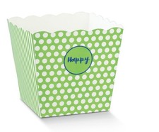 Vaso 15x15x18 cm portadolci porta dolci caramelle HAPPY VERDE FESTE E PA 0LEE