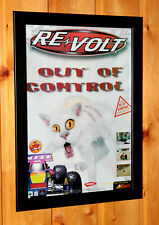 Videogioco Re-Volt 1999 Raro Piccolo Poster Unico Vecchia Pagina Pubblicità Incorniciata PS1 N64 
