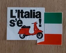 L'ITALIA S'E' VESPA PIAGGIO ADESIVO ANNI 80 80s OLD STICKER VINTAGE ORIGINAL
