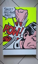 Roy Lichtenstein Pop art canvas acrilic handmade acrilico su tela quadro