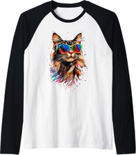 Gatto Maine Coon Occhiali Da