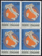 ITALY 1965 - QUARTINA MNH** 20