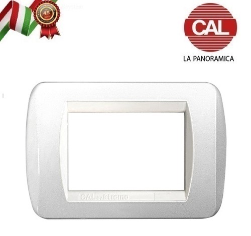 Placca bianco metallo - placca, 3p