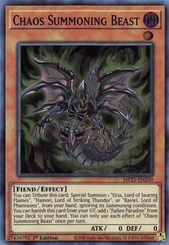 Yugioh chaos summoning beast - yugioh,