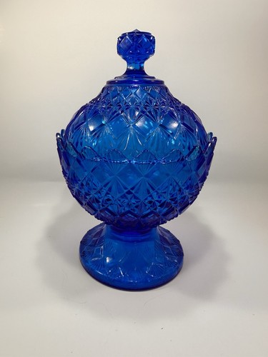 Vintage cobalt blue covered - cobalt,