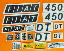 ADESIVI DECALCOMANIE FIAT 450 DT PER TRATTORI AGRICOLI GOMMATI FIAT 450  DT