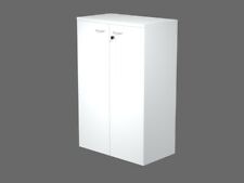 Armadio Libreria per ufficio 3 vani con 2 ante con chiave  colore bianco