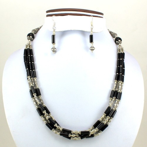 Collana orecchini pietre - collana,