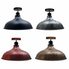 Paralume Plafoniera Metallo Paralume Lampada Vintage Retrò Industriale Casale UK
