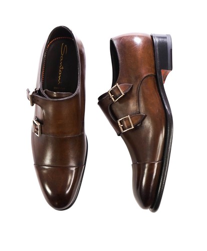 595 santoni brown leather - santoni,