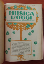 MUSICA D'OGGI  1921 RIVISTA