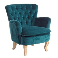 poltrona imbottito tessuto velluto verde design vintage  divanetto poltrone