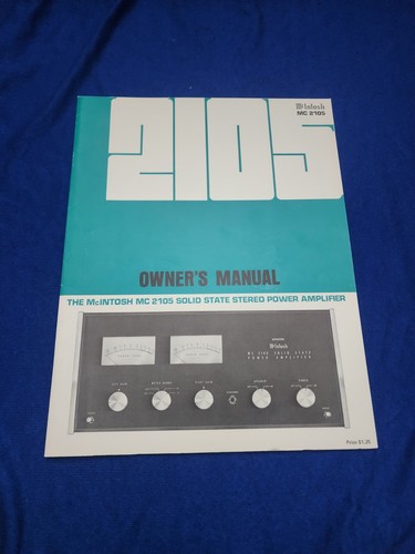 Manuale mcintosh mc2105 - mcintosh,