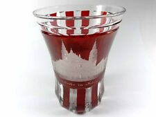 Biedermeier Bicchiere, Vetro Cammeo, Levigato a Mano, Anno 1856