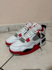 Air Jordan 4 bianche/rosse –