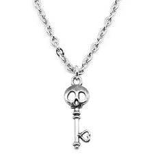 Collana con Chiave Teschio di Halloween Argento ciondolo Harry Potter Uomo Donna