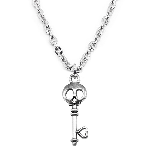 Collana con chiave teschio - chiave,