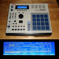 Akai MPC 2000 con LED BLU