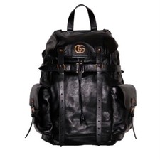 Gucci RE BELLE GG-Plaque Crinkled Leather Backpack (Spring/Summer 2019)