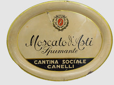 MOSCATO D'ASTI SPUMANTE - CANTINA SOCIALE CANELLI - VASSOIO LATTA ANNI 60