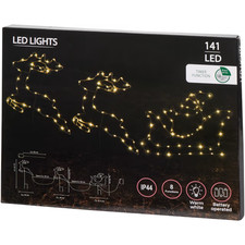 Set 3 Spine LED Renne Slitta Luminose Natale 8 Funzioni Timer Interno Esterno