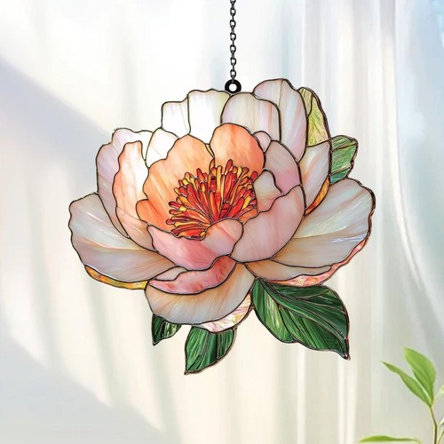 Peonia acrilico finestra - , da