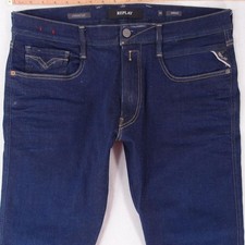 Jeans Uomo Replay M914 ANBASS Elasticizzato Slim Conico Blu W36 L32