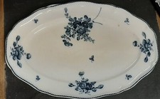 Villeroy & Boch - Antico Piatto Porcellana  Bianco e Blue Mettlach Saar Basin 