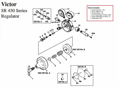 Victor sr450d kit - victor, ricambi